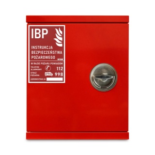Szafka na instrukcję ppoż. IBP SK-BO-370-EURO czer