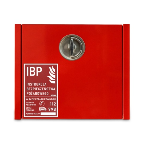 Szafka na instrukcję ppoż. IBP SK-BO-370-EURO czer