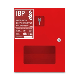 Szafka na instrukcję ppoż. SI-1F-360 Z Oknem PATENT