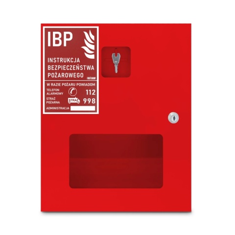 Szafka na instrukcję ppoż. SI-1F-360 Z Oknem PATENT