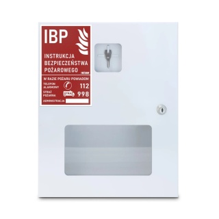 Szafka na instrukcję ppoż. SI-1F-360 Z/O BIAŁA