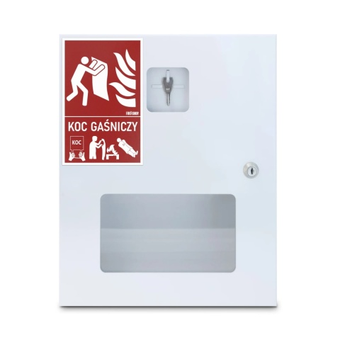 Szafka na koc gaśniczy SK-360 Z/O PATENT BIAŁA