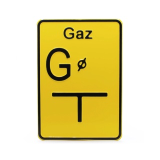 Tabliczka wodociągowa - Gaz - Z/C Aluminium