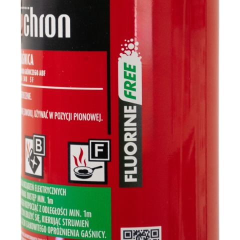 Oznaczenie gaśnicy pianowej "Fluorine FREE"