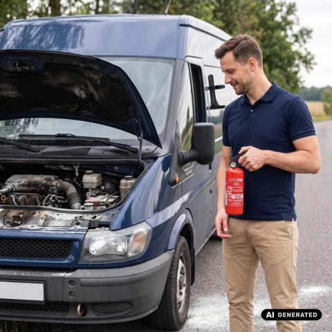 Gaśnica proszkowa 1kg do busa i innych pojazdów