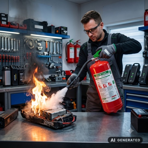 Gaśnica UGP 6x Lilon ABF do gaszenia akumatorów litowo-jonowego i baterii
