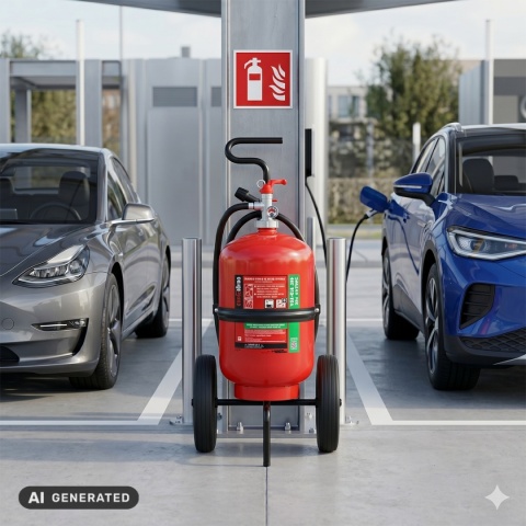 Urządzenie gaśnicze Verdis na stacje ładowania pojazdów elektrycznych