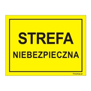 Znak 12 Strefa niebezpieczna 350x250