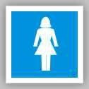 Znak WC Toaleta damska 100x100 PB
