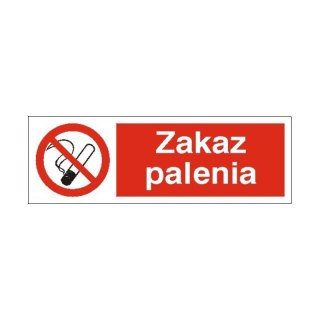 Znak 19 Zakaz palenia 100x300 PB