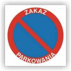 Znak Zakaz parkowania 330x330 PB