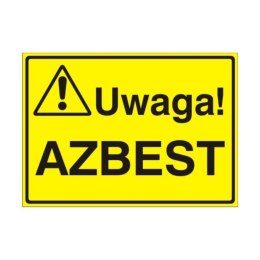 Znak Tablica Uwaga! Azbest