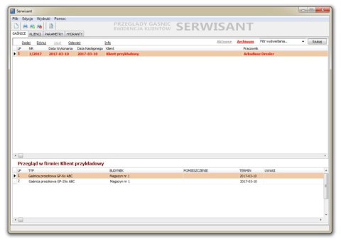 Program komputerowy SERWISANT ver. 3.21