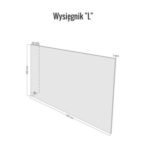 Wysięgnik do znaków 3D L 200x400mm PCV