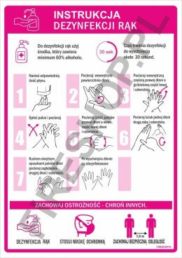 Instrukcja COVID dezynfekcji rąk mydłem Lam