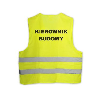 Kamizelka LYNX Hi-Vis żółta KIEROWNIK BUDOWY