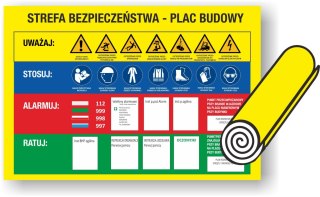 Tablica informacyjna zbiorcza - baner zwijany 100x150cm